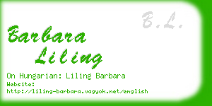 barbara liling business card